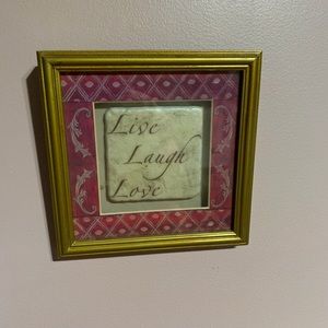 Live laugh love frame